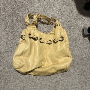 Kooba Yellow Braided Handle Shoulder Bag